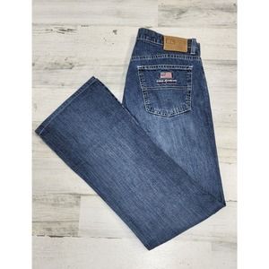 VTG Polo Ralph Lauren Jeans Women 12x32 Blue Kelly Embroidered Pockets Classic